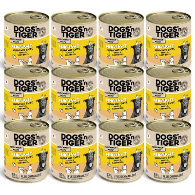 Dogs’n Tiger Proviant – Pâtée pour chiens poulet, canard & pomme Dogs’n Tiger Proviant – Pâtée pour chiens poulet, canard & pomme