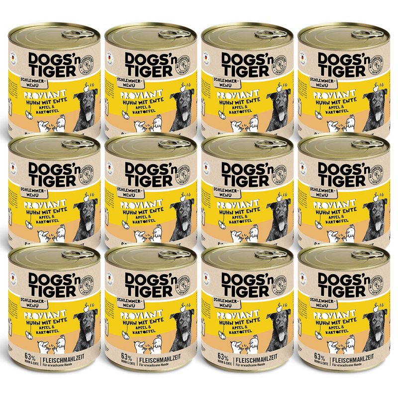 Dogs’n Tiger Proviant, Hundefutter, Huhn, Ente & Apfel