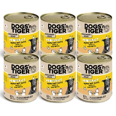 Dogs’n Tiger Proviant – Pâtée pour chiens poulet, canard & pomme Dogs’n Tiger Proviant – Pâtée pour chiens poulet, canard & pomme