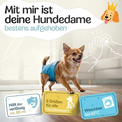HUND IST KÖNIG saugstarke Hundewindeln Hündinnen (3 Stk), 3-Fach Justierung HUND IST KÖNIG saugstarke Hundewindeln Hündinnen (3 Stk), 3-Fach Justierung