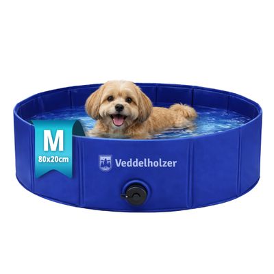 Veddelholzer Faltbarer Hundepool (M) 80 x 20 cm rutschfest