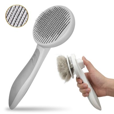 Brosse premium pour chiens et chats Veddelholzer avec fonction One-Click