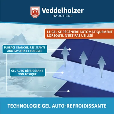 Veddelholzer Tapis rafraîchissant (L) pour Chien Extra épais Veddelholzer Tapis rafraîchissant (L) pour Chien Extra épais