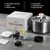 HausPets Edelstahl Katzenbrunnen 2,5L 4-stufige Filtration HausPets Edelstahl Katzenbrunnen 2,5L 4-stufige Filtration