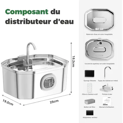 HausPets Edelstahl-Katzenbrunnen 3,2 l mit LEDund geräuscharmem Filter HausPets Edelstahl-Katzenbrunnen 3,2 l mit LEDund geräuscharmem Filter