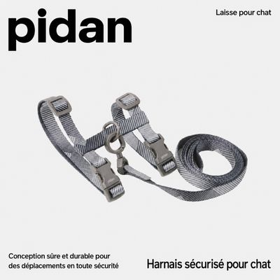 pidan Ensemble harnais et laisse pour chat réglable anti-fugue