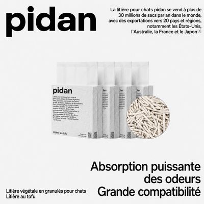 pidan Litière pour chats Litière au tofu