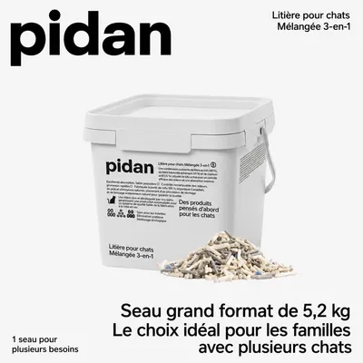pidan Litière pour chats Litière mélange 3-en-1