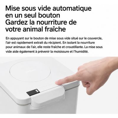 pidan Conteneur de croquettes sous vide 15 L avec balance intégrée