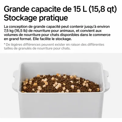 pidan Conteneur de croquettes sous vide 15 L avec balance intégrée pidan Conteneur de croquettes sous vide 15 L avec balance intégrée