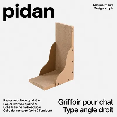 pidan Griffoir d’angle pour chat en carton pidan Griffoir d’angle pour chat en carton