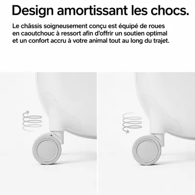 pidan Caisse de transport ventilée à roulettes pour chat pidan Caisse de transport ventilée à roulettes pour chat