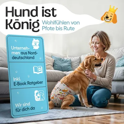 HUND IST KÖNIG saugstarke Hundewindeln Hündinnen (3 Stk), 3-Fach Justierung HUND IST KÖNIG saugstarke Hundewindeln Hündinnen (3 Stk), 3-Fach Justierung