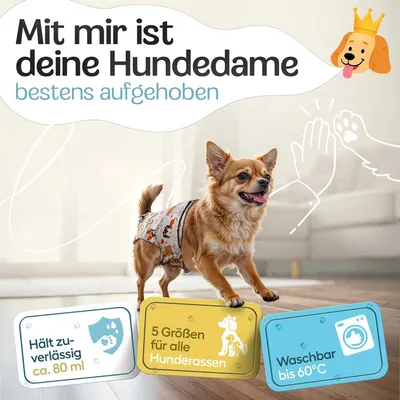 HUND IST KÖNIG saugstarke Hundewindeln Hündinnen (3 Stk), 3-Fach Justierung HUND IST KÖNIG saugstarke Hundewindeln Hündinnen (3 Stk), 3-Fach Justierung