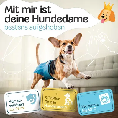 HUND IST KÖNIG saugstarke Hundewindeln Hündinnen (3 Stk), 3-Fach Justierung HUND IST KÖNIG saugstarke Hundewindeln Hündinnen (3 Stk), 3-Fach Justierung