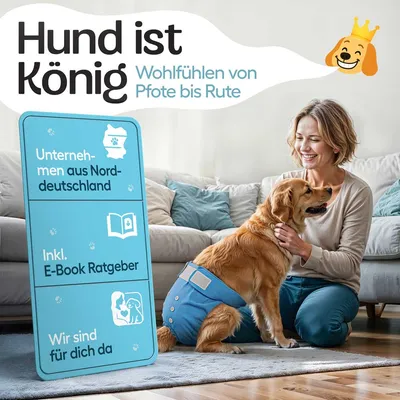 HUND IST KÖNIG saugstarke Hundewindeln Hündinnen (3 Stk), 3-Fach Justierung HUND IST KÖNIG saugstarke Hundewindeln Hündinnen (3 Stk), 3-Fach Justierung