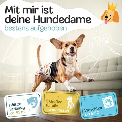 HUND IST KÖNIG saugstarke Hundewindeln Hündinnen (3 Stk), 3-Fach Justierung HUND IST KÖNIG saugstarke Hundewindeln Hündinnen (3 Stk), 3-Fach Justierung