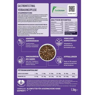 Wildfang - Aliment sec VetLine aux peptides pour chiens - Gastro-intestinal Wildfang - Aliment sec VetLine aux peptides pour chiens - Gastro-intestinal