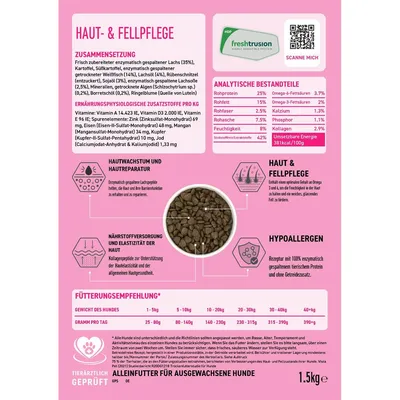 VetLine Peptides Peau & Pelage, croquettes sans céréales