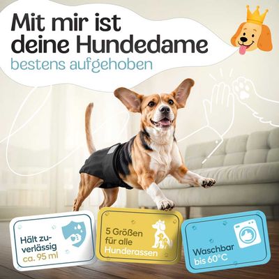 HUND IST KÖNIG saugstarke Hundewindeln Hündinnen (3 Stk), 3-Fach Justierung