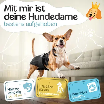HUND IST KÖNIG saugstarke Hundewindeln Hündinnen (3 Stk), 3-Fach Justierung HUND IST KÖNIG saugstarke Hundewindeln Hündinnen (3 Stk), 3-Fach Justierung