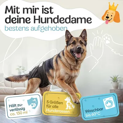 HUND IST KÖNIG saugstarke Hundewindeln Hündinnen (3 Stk), 3-Fach Justierung HUND IST KÖNIG saugstarke Hundewindeln Hündinnen (3 Stk), 3-Fach Justierung