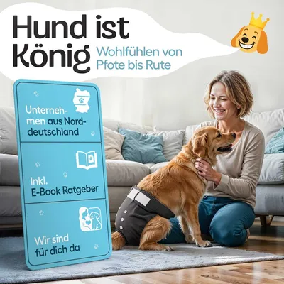 HUND IST KÖNIG saugstarke Hundewindeln Hündinnen (3 Stk), 3-Fach Justierung HUND IST KÖNIG saugstarke Hundewindeln Hündinnen (3 Stk), 3-Fach Justierung