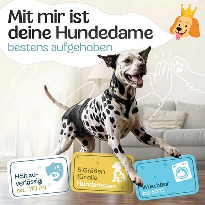 HUND IST KÖNIG saugstarke Hundewindeln Hündinnen (3 Stk), 3-Fach Justierung