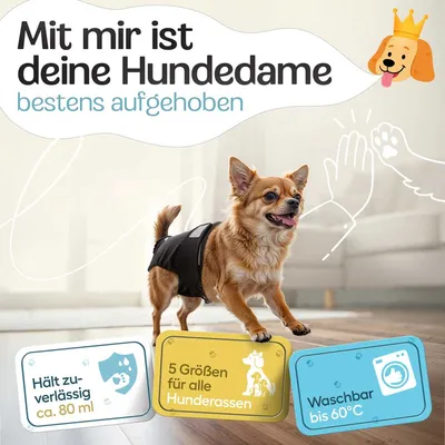 HUND IST KÖNIG saugstarke Hundewindeln Hündinnen (3 Stk), 3-Fach Justierung HUND IST KÖNIG saugstarke Hundewindeln Hündinnen (3 Stk), 3-Fach Justierung