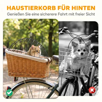 PawHut  Fahrradkorb für Haustiere
