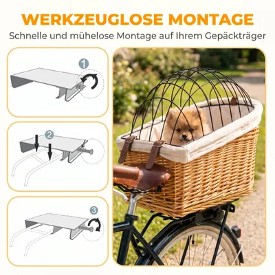 PawHut  Fahrradkorb für Haustiere