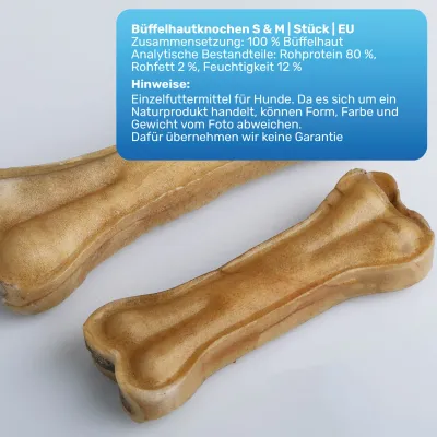Büffelhautknochen, Natürlicher Kauartikel für Hunde, aus 100% Büffelhaut Büffelhautknochen, Natürlicher Kauartikel für Hunde, aus 100% Büffelhaut