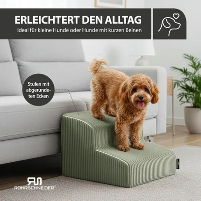 Rohrschneider Escalier pour chien à 2 marches Rohrschneider Escalier pour chien à 2 marches
