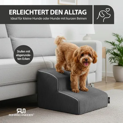 Rohrschneider Escalier pour chien à 2 marches Rohrschneider Escalier pour chien à 2 marches