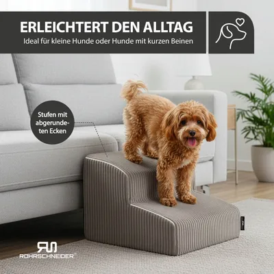 Rohrschneider Escalier pour chien à 2 marches Rohrschneider Escalier pour chien à 2 marches