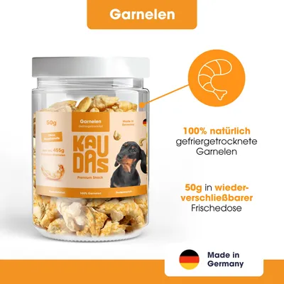 KAUDAS Hundesnack GarnelePur - gefriergetrocknete Garnele KAUDAS Hundesnack GarnelePur - gefriergetrocknete Garnele