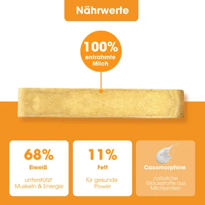KAUDAS Käse-Kaustange für Hunde - Hartkäse, zahnreinigend & natürlich KAUDAS Käse-Kaustange für Hunde - Hartkäse, zahnreinigend & natürlich