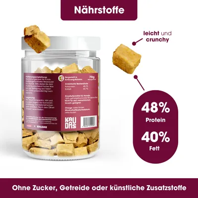 KAUDAS Hundesnack RindereuterPur - gefriergetrocknetes Rind