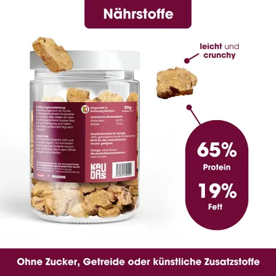 KAUDAS Hundesnack RinderleberPur - gefriergetrocknete Rinderleber