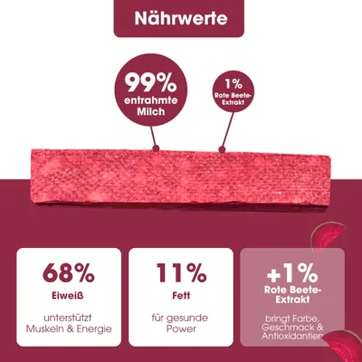 KAUDAS Käse-Kaustange Rote Beete – natürlich & zahnreinigend KAUDAS Käse-Kaustange Rote Beete – natürlich & zahnreinigend