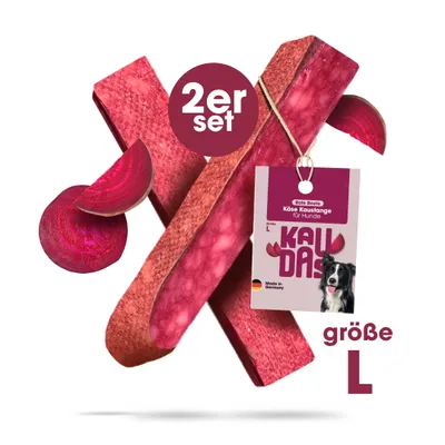 KAUDAS Käse-Kaustange Rote Beete – natürlich & zahnreinigend KAUDAS Käse-Kaustange Rote Beete – natürlich & zahnreinigend