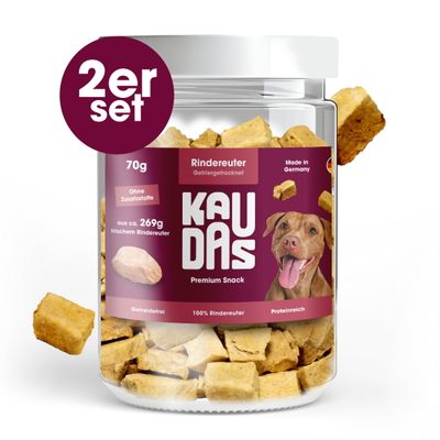 KAUDAS Hundesnack RindereuterPur - gefriergetrocknetes Rind