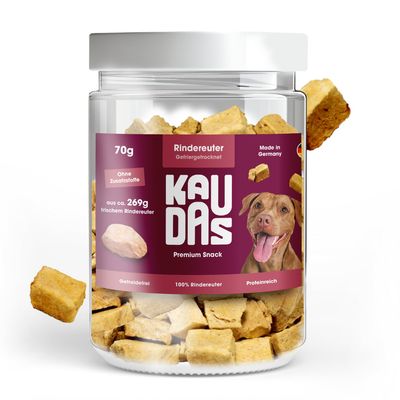 KAUDAS Hundesnack RindereuterPur - gefriergetrocknetes Rind