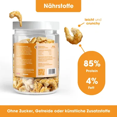 KAUDAS Hundesnack GarnelePur - gefriergetrocknete Garnele KAUDAS Hundesnack GarnelePur - gefriergetrocknete Garnele