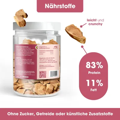 KAUDAS Hundesnack HühnermagenPur - gefriergetrocknetes Huhn
