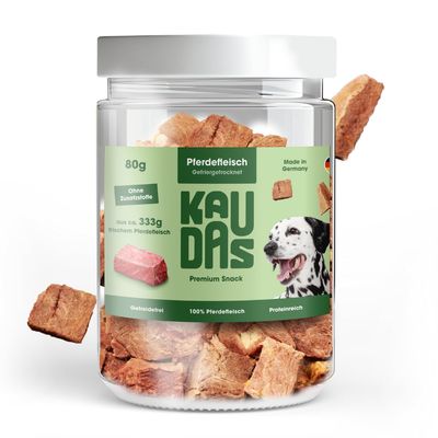 KAUDAS Hundesnack PferdPur - gefriergetrocknetes Pferd