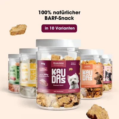 KAUDAS Hundesnack RinderleberPur - gefriergetrocknete Rinderleber