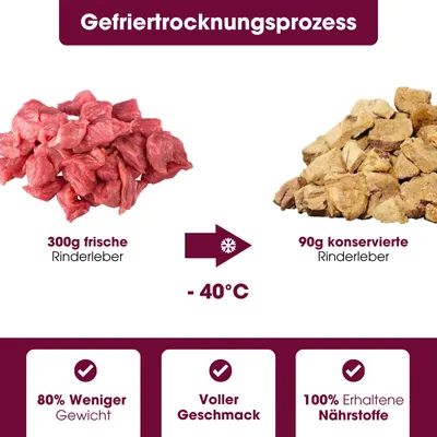 KAUDAS Hundesnack RinderleberPur - gefriergetrocknete Rinderleber KAUDAS Hundesnack RinderleberPur - gefriergetrocknete Rinderleber