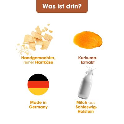 KAUDAS Käse-Kaustange Kurkuma – natürlich & zahnreinigend