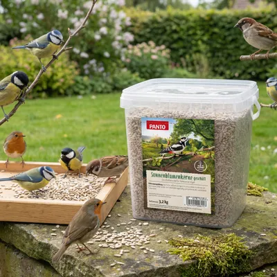 PANTO Sonnenblumenkerne geschält - Wildvogelfutter für Meisen, Finken